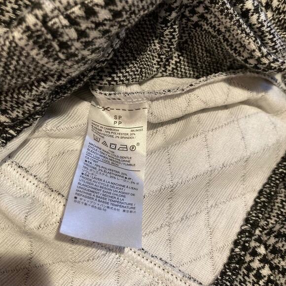 Banana Republic Factory Womens SP Grey Plaid Quilted Crop Moto Jacket Academia - Picture 8 of 8